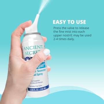 Ancient Secrets Saline Nasal Spray | Allergy Relief & Moisturizer