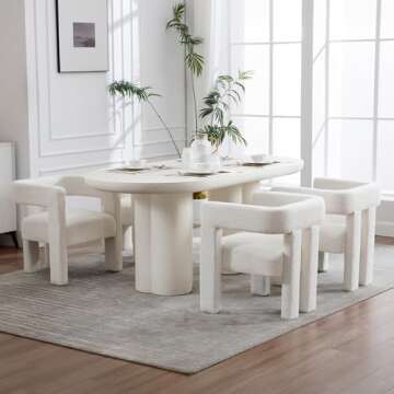 Tmsan Boucle Accent Chairs Set of 2 for Modern Comfort