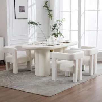 Tmsan Boucle Accent Chairs Set of 2 for Modern Comfort