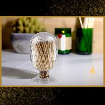 Helix Shaped Glass Matches Cloche – Stylish Match Holder