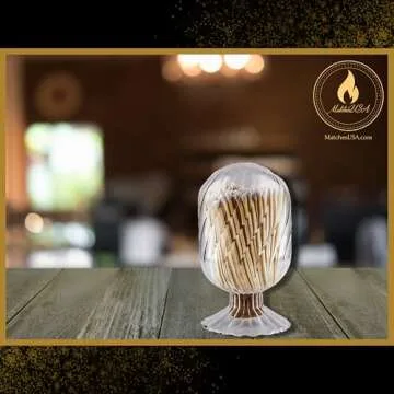 Helix Shaped Glass Matches Cloche – Stylish Match Holder