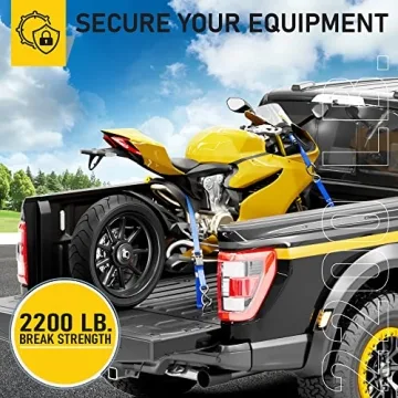 Heavy Duty AUGO Ratchet Straps 2200 LB for Transport