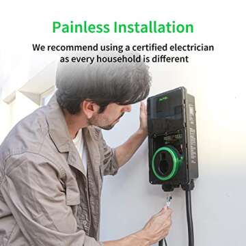 Autel MaxiCharger Home Smart AI Electric Vehicle (EV) Charger, 50 Amp Level 2 Wi-Fi and Bluetooth Enabled EVSE, Indoor/Outdoor Car Charging Station, with in-Body Holster and 25-Foot Premium Cable