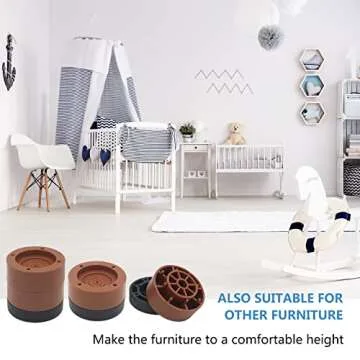 HANIHUA Adjustable Bed Furniture Risers - Heavy Duty Support