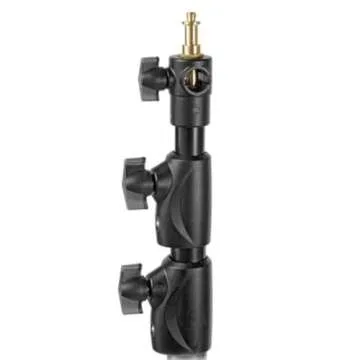 Manfrotto 1005BAC 107" Air Cushioned Aluminum Ranker Light Stand with 3-Sections & 2 Risers, Black - Pack of 3 Stands