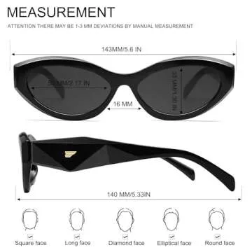 VANLINKER Polarized Cat Eye Sunglasses for Stylish UV Protection