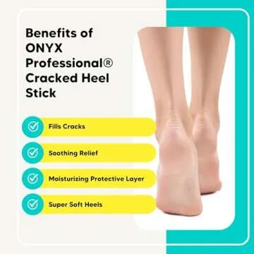 Onyx Professional Cracked Heel Repair Balm Stick for Dry Cracked Feet Treatment, Moisturizing Heel Balm Rolls On So No Mess Like Foot Cream or Foot Lotion, Rescues Cracked Feet, Coconut Scent