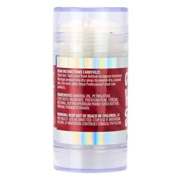 Onyx Professional Cracked Heel Repair Balm Stick for Dry Cracked Feet Treatment, Moisturizing Heel Balm Rolls On So No Mess Like Foot Cream or Foot Lotion, Rescues Cracked Feet, Coconut Scent