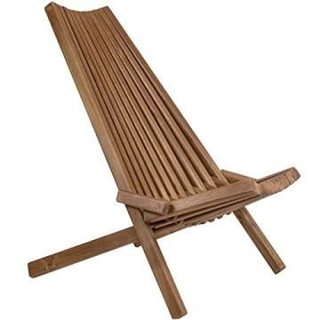 Folding Acacia Wood Lounge Chair - CleverMade Tamarack