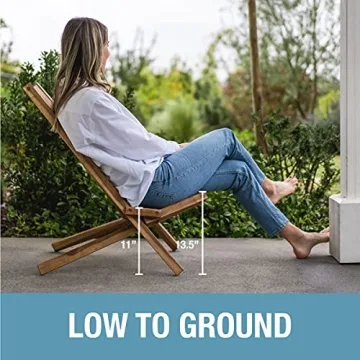 Folding Acacia Wood Lounge Chair - CleverMade Tamarack