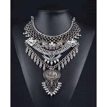 Stylish Long Tassel Chunky Boho Necklace for Women