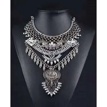 Stylish Long Tassel Chunky Boho Necklace for Women