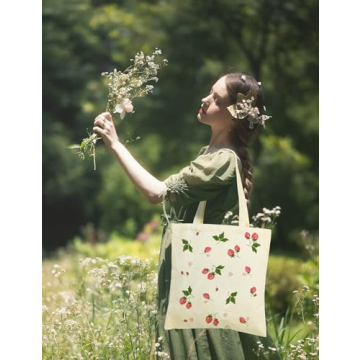 EFFUSON Canvas Tote Bag - Eco-Friendly Women's Carryall