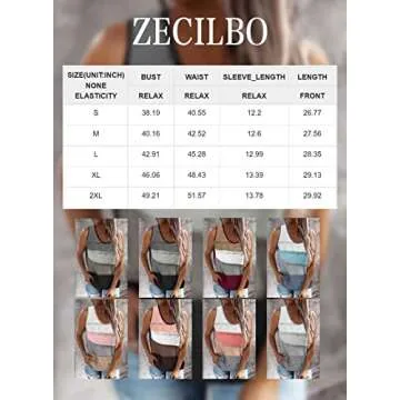 Zecilbo Womens V Neck Sleeveless Colorblock Knit Top Shirts Oversized Sleeveless Cami Tanks Multicolor, Small
