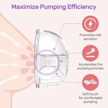 Nuliie 10PCS Flange Sizing Kit 13/15/17/19/21mm for 24mm Flange/Shield of Most Pumps, Silicone Flange Insert for Momcozy/Spectra/Bellababy Breast Pump, Breastfeeding Essential Pumping Kit for Moms