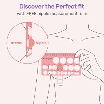 Nuliie 10PCS Flange Sizing Kit 13/15/17/19/21mm for 24mm Flange/Shield of Most Pumps, Silicone Flange Insert for Momcozy/Spectra/Bellababy Breast Pump, Breastfeeding Essential Pumping Kit for Moms