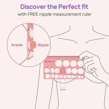 Nuliie 10PCS Flange Sizing Kit 13/15/17/19/21mm for 24mm Flange/Shield of Most Pumps, Silicone Flange Insert for Momcozy/Spectra/Bellababy Breast Pump, Breastfeeding Essential Pumping Kit for Moms