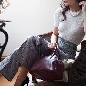 Maxwell Scott Womens Luxury Leather Handbag with Strap