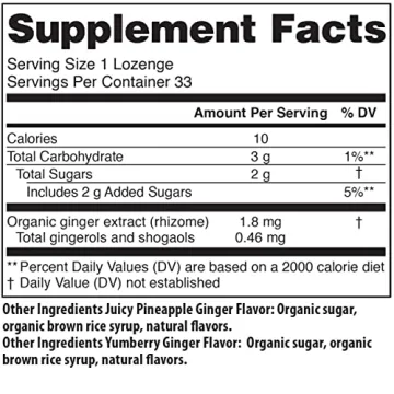 Organic Ginger Lozenges for Nausea Relief TummyDrops