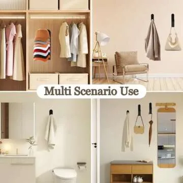 4Pack Acrylic Hat Hooks for Wall, Multi-Purpose Acrylic Hat Organizer, Wall Mounted Hat Hooks, Strong Adhesive Hat Rack for Baseball Caps, Baseball Hat Organizer for Bedrooms Door Closet Display