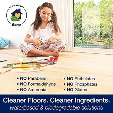 Bona Hardwood Floor Cleaner Spray - Eco-Friendly & Safe