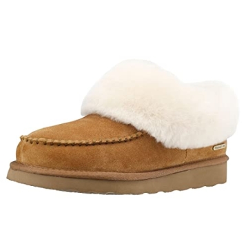 PAMIR Women's Genuine Suede Sheepskin Slippers | Cozy & Stylish Booties
