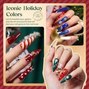 Beetles Gel Nail Polish Set,14+3 Colors Beauty Advent Calendar 2024 Box Red Green Pink Gold Silver Glitter Glow In The Dark Nail Polish Glitter Top Coat Spring Gel Polish Gift for Women Grils