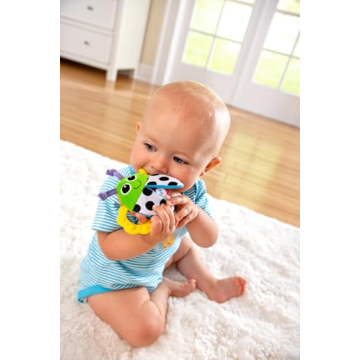 LAMAZE Bitty Bite Bug Rattle Toy for Babies 4.5 Inch