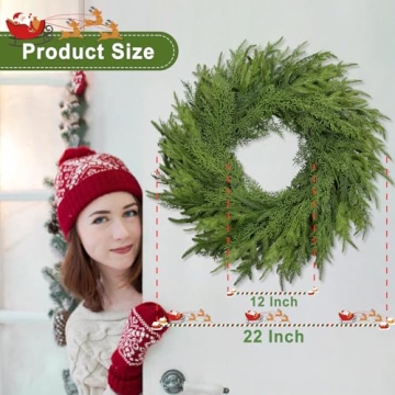 Stunning 26 Inch Christmas Wreath for Holiday Decor