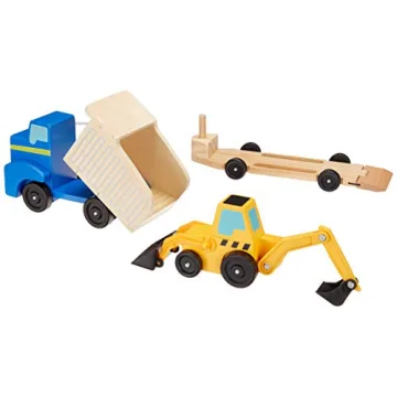 Melissa Doug Wooden Dump Truck Loader Construction Toy