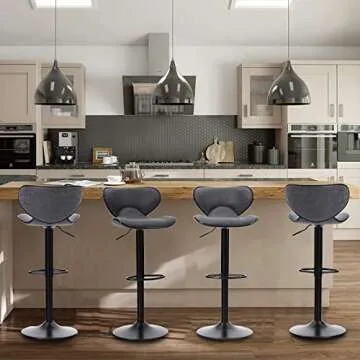 Sophia & William Adjustable Bar Stools Set for Kitchen