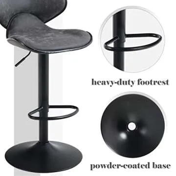 Sophia & William Adjustable Bar Stools Set for Kitchen