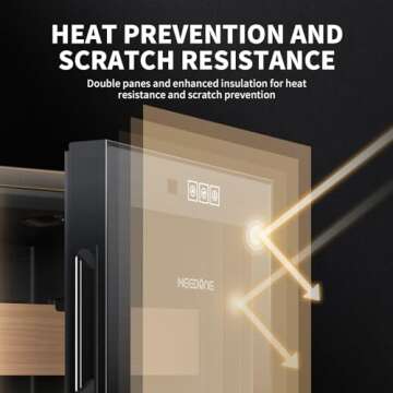 NEEDONE Cigar Humidors 48L with Cooling and Heating Function, Electronic Humidor Cabinet for 350 Cigars, Spanish Cedar Wood Drawer Shelves with Digital Hygrometer, Gift for Men 1.7 Cu Ft