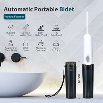 Portable Travel Bidet Electric Mini Atomizer with USB Cable Charging is Used for Soothing Postpartum Care Perineal Personal Cleaning