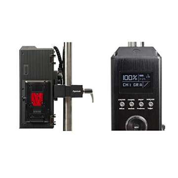 Aputure 300D Mark II C300d II Led Video Light V Mount CRI97+ TLCI97+ 55000lux@0.5M 5500k Sidus Link App Control 8 Lighting Effects Wireless Remote Control with Carrying Bag and Ginisfoto Cloth