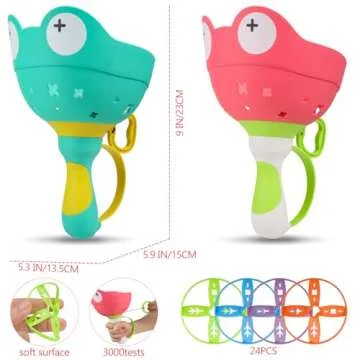 BellaJoyz Outdoor Toys for Kids Ages 4-8, Flying Disc Launcher Toys Manual Capture Catching Outdoor Games for 3 4 5 6 7 8 Years Old Boys Girls, Fun Outside Toys for Toddlers 3-5 Birthday Easter Gifts