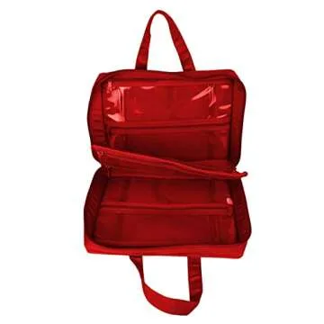 Yazzii 100 Spool Thread Organizer - Thread Holder Organizer - Portable Thread Storage Bag Red
