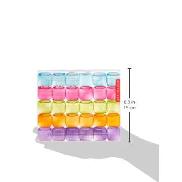 Kikkerland Reusable Ice Cubes, 30 Colorful & Fun