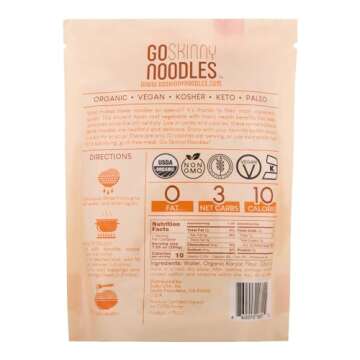 GoSkinny Noodles Angel Hair 12-Pack - Healthy Shirataki Pasta, Low Carb, Vegan