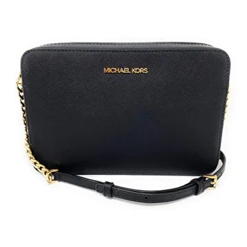 Michael Kors Jet Set Crossbody Black Saffiano Leather Bag