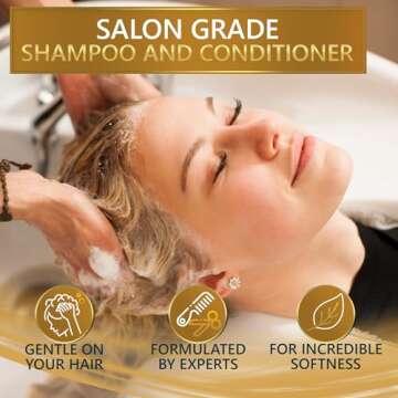 Coconut Shampoo and Conditioner Set - Sulfate Free and Paraben Free Intense Moisturizing Treatment with Jojoba - For Hydrating Your Scalp and Restoring Dry and Damaged Hair