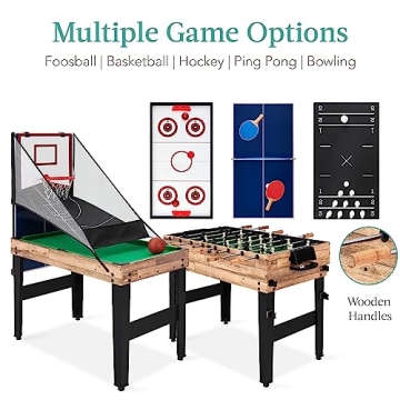 13-in-1 Game Table Set - Ping Pong, Foosball, Basketball & More