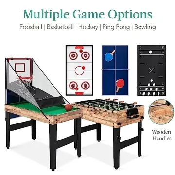13-in-1 Game Table Set - Ping Pong, Foosball, Basketball & More