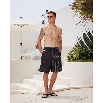 FT FENTENG Men's Quick Dry Beach Shorts & Trunks