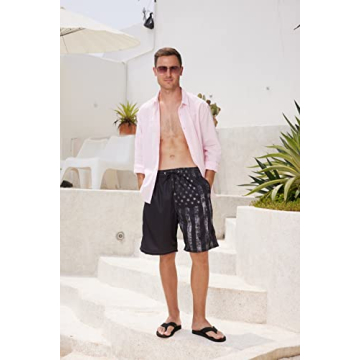 FT FENTENG Men's Quick Dry Beach Shorts & Trunks