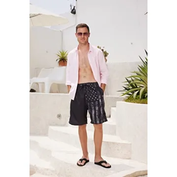 FT FENTENG Men's Quick Dry Beach Shorts & Trunks