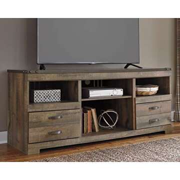 Signature Design by Ashley W446-68 Entertainment Stand, 63 inches, Brown