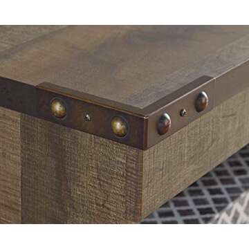 Signature Design by Ashley W446-68 Entertainment Stand, 63 inches, Brown