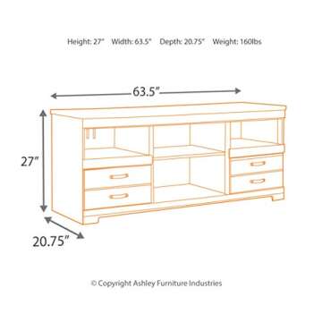 Signature Design by Ashley W446-68 Entertainment Stand, 63 inches, Brown