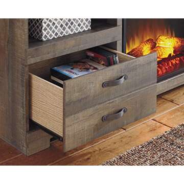 Signature Design by Ashley W446-68 Entertainment Stand, 63 inches, Brown